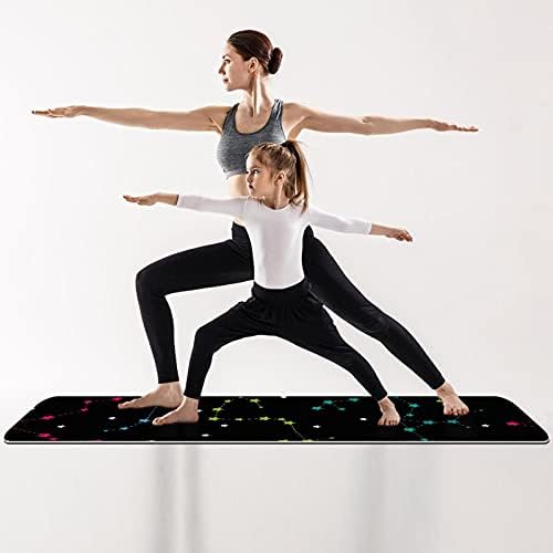 Siebzeh Zodiac Crna Premium debela prostirka za jogu Eco Friendly Rubber Health & amp; fitnes neklizajuća