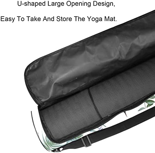 RATGDN Yoga Mat torba, ptice i lišće Vježba Yoga Mat Carrier full-Zip Yoga Mat torba za nošenje sa podesivim