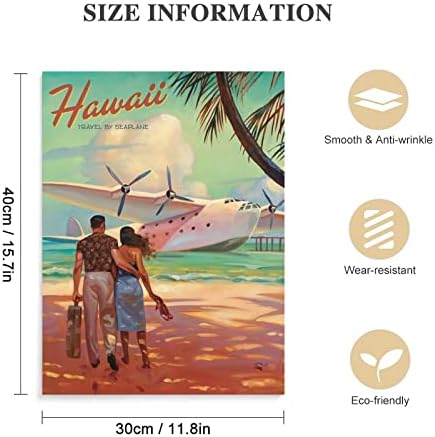 Vintage Retro Travel Hawaii Seaplane Travel Poster Canvas Wall Art Prints for Wall Decor soba dekor spavaća