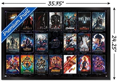 Trendovi Međunarodni Marvel Avengers: Infinity Saga-zidni Poster od jedne mreže, 22.375 u x 34 in, verzija
