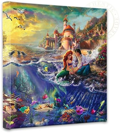 Thomas Kinkade Disney Mala sirena 14 x 14 Galerija umotano platno