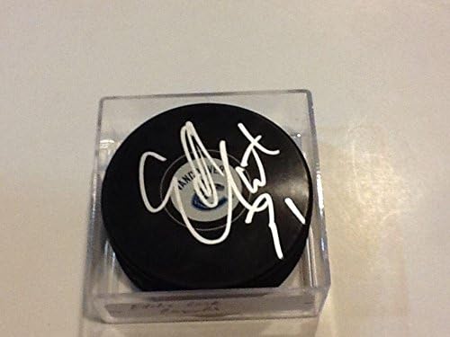 Eddie nedostatak potpisan Vancouver Canucks Hockey Puck Autographed g-Autographed NHL Pucks