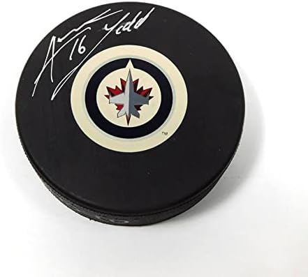 Andrew Ladd potpisan NHL suvenir Hockey Puck Jets Frameworth Auto-Autographed NHL Paks