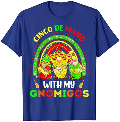 Cinco De Mayo Sa Mojim Gnomies Rainbow Slatka Trio Patuljci T-Shirt