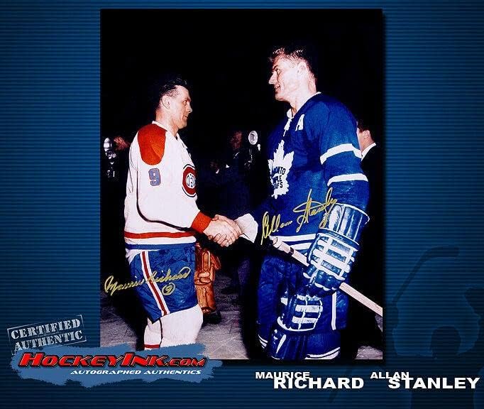 Maurice Richard & Allany Stanley potpisao je Montreal & Toronto 16 x 20 fotografija - autogramirane NHL