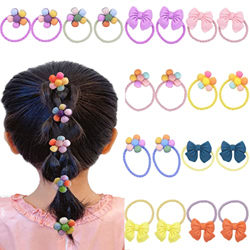 Petunny baby Girl Flowers vezice za kosu, 20kom slatke vezice za kosu za djevojčice šarene vezice za kosu