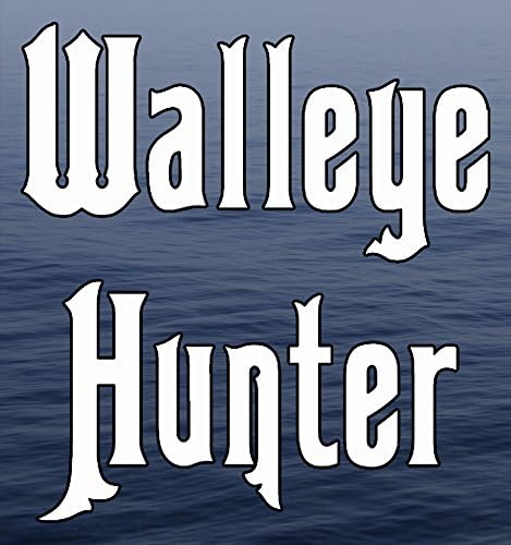 Vinilne naljepnice Walleye Hunter Ribolov ribar velikih 3 pakiranja Asortirane veličine Naljepnice za naljepnice